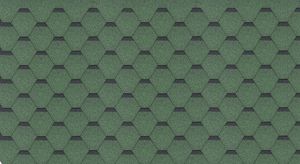 Bitumenschindeln Hexagonal Rock H-GREEN, Grün Bitumen-Dacheindeckung