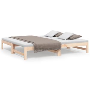 vidaXL Rozkládací postel 2x(90x190) cm Masivní borovicové dřevo