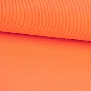 Strickschlauch Bündchenstoff gerippt NEON orange 35cm Breite
