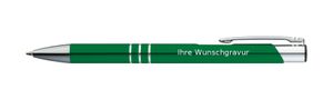 Kugelschreiber aus Metall / mit Gravur / Farbe: grün