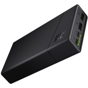 Green Cell Powerbank GC PowerPlay20 | 3-Port 20000mAh Externer Akku mit USB-C 18W Power Delivery und 2X USB Ultra Charge 18W Schnellladetechnologie QC 3.0 für iPhone, iPad Pro, Samsung, Tablets PBGC03