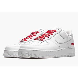 Nike Air Force 1 low - Supreme weiß, CU9225-100,  Größe 44