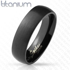 Damen und Herren Ring Titan „schwarz gebürstet“ Partnerring, Ringgröße:60 (19.1 mm Ø)