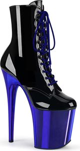 FLAMINGO-1020 Damen Booties von Pleaser, Schwarz Blau , EU 35, US 5