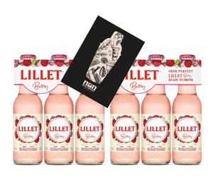 Lillet Berry 6er Set ready to drink 6x 200ml (10,3% vol) Lillet Wild Berry Strawberry Raspberry Mischgetränk- [Enthält Sulfite]