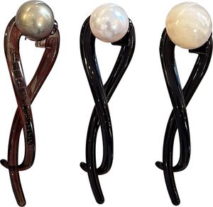 3 Stück Bananenclip mit Kunstperlen im französischen Stil, dünne, dicke Haarklammer, Vintage, rutschfeste Pferdeschwanz-Schnallenklammer, Haarschmuck für Frauen und Mädchen 3 Stück Bananenclip mit Kunstperlen im französischen Stil, dünne, dicke Haarklammer, Vintage, rutschfeste Pferdeschwanz-Schnallenklammer, Haarschmuck für Frauen und Mädchen