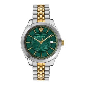 Versace VEV901623 Icon Classic grün silber gold Edelstahl Armband Uhr Herren NEU