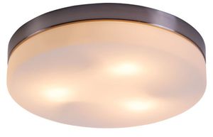 Globo Lighting Deckenleuchte Metall, Glas, ø: 300mm, H: 65mm, exkl. 3x E27 ILLU 40W 230V