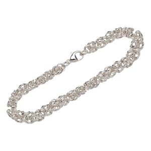 Armband 925 Sterling Silber 19cm Königskette rund Uni designer Armbandkette