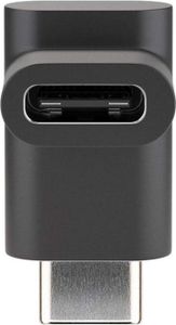 GOOBAY USB redukce USB C(F) - USB C(M), lomená 90° nahoru/dolů, černá (12.92.1032)