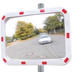 TrutzHolm® Verkehrsspiegel eckig 40x60cm Sicherheitsspiegel Straßenspiegel