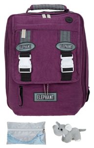 Schulrucksack für Mädchen Jungen Rucksack Schultasche leicht mit Bauchgurt ELEPHANT Kids Schulmappe, 3804 Lila Violett + Regenhülle