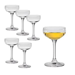 Rona Likörschale 75 ml, Serie Mondo, Likörglas mit moderner klassischer Form, 6 Gläser im Set, spülmaschinenfest,  aus dem Hause Rona