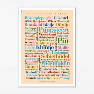 Poster Ostfriesische Wörter (50x70 cm)