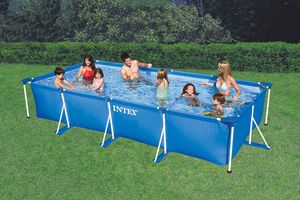 INTEX Frame Pool - Set Family 450 x 220 x 84 cm, Farbe: blau; 128273NP