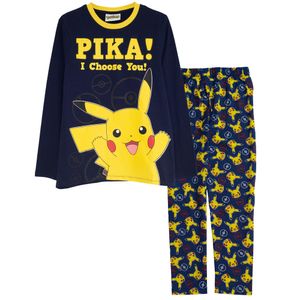 Pokemon - I Choose You Schlafanzug für Jungen PG778 (146) (Marineblau)