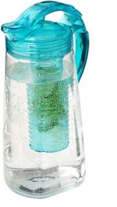 Kunststoff-Karaffe Frucht-Einsatz BPA-Frei Türkis 2 Liter Wasserkaraffe Teekanne