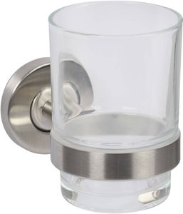 Saqu Glashalter mit Glas 6,7x10,75x10 cm aus Edelstahl