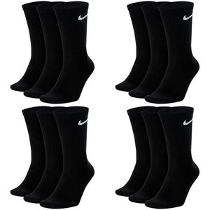 6 Paar Nike Everyday Lightweight Crew SX7676 Tennis Socke - Farbe: Schwarz - Größe: 46-50