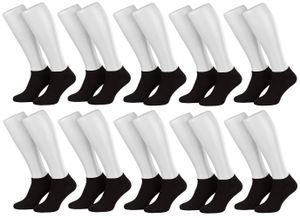 Tobeni 10 Paar Herren Sneakersocken Füsslinge Baumwolle Spitze ohne Naht, Farbe:Schwarz, Grösse:39-42