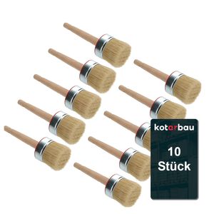 KOTARBAU® 10er Set Rundpinsel 70 mm Ringpinsel Lasurpinsel Lackierpinsel Malerpinsel Holzpinsel für Renovierungsarbeiten