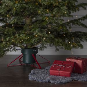 STAR Trading Christbaumständer, Weihnachtsbaumständer Granig grün/rot 5,5-14cm