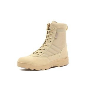 Damen Herren Stiefel Slip Resistant Military Tactical Boot Platform Bootie Wanderstiefel  Khaki,Größe:EU 42