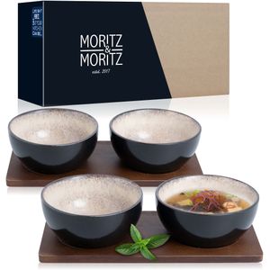 Moritz & Moritz 4-teiliges Miso Schalen Beige Asia Geschirr Set Kombi-Set