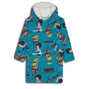 Naruto Shipudden Jungen Kuschelponcho Kuscheldecke mit Ärmeln Kapuze Tasche