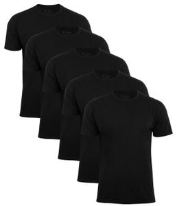 Cotton Prime® 5er Pack T-Shirt O-Neck - Tee L Schwarz