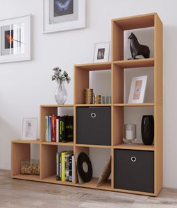 Nabini Regal , Raumteiler 10 Fächer Buche Nachbildung. Nabini Regal , Raumteiler 10 Fächer Buche Nachbildung.