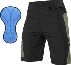 Spodenki rowerowe TOMSHOO, spodenki rowerowe, spodenki rowerowe dla mężczyzn, spodenki MTB, spodenki sportowe, z wkładką, czarne, rozmiar XL