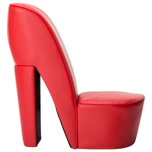 vidaXL Židle tvaru Stiletto Červená umělá kůže