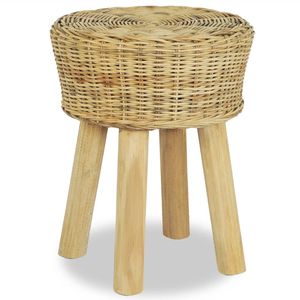 vidaXL Barhocker Natur Rattan - Hocker - Sitzhocker - Küchenhocker - Küchen Hocker