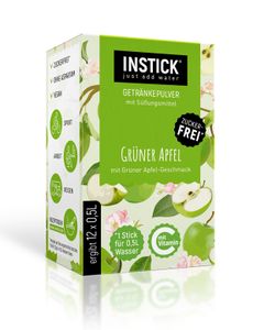 INSTICK Getränkepulver Grüner Apfel für 12 x 0,5 L pfandfrei