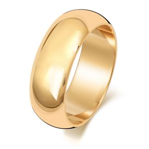 18 Karat (750) Gold 7mm D-Form Herren/Damen - Trauring/Ehering/Hochzeitsring, 64 (20.4); TRS1508118KYRSV