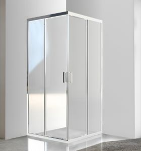 Duschkabine 70x90x185 cm Schiebetür, Duschabtrennung  Eckdusche Eckeinstieg ESG