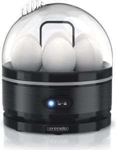 Arendo Eierkocher für 7 Eier, 400W, 7-fach, Edelstahl, Warmhaltefunktion, Härtegrad einstellbar, schwarz