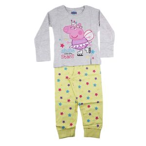 Peppa Pig Kinder Schlafanzug Pyjama lang – Grau / 110