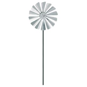 Blomus Windrad Viento klein, Windspiel / Windmühle für Garten und Terrasse, Edelstahl, 65031