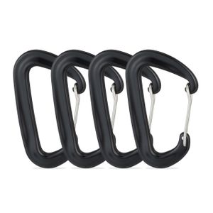 relaxdays Karabiner Aluminium 4er Set