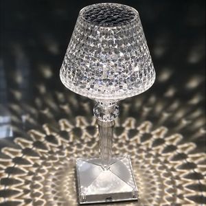 Kristall Diamant-Tischlampe, transparent kristall tischlampe LED-Touch-USB-Schnittstelle Nachtlicht Atmosphärenlicht