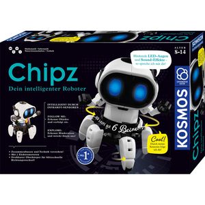Kosmos 621001 - Chipz - Dein intelligenter Roboter, mit 6 Beinen, folgt Bewegungen, weicht Hindernissen aus, Licht- und Soundeffekte, Roboter Spielzeug, Bausatz