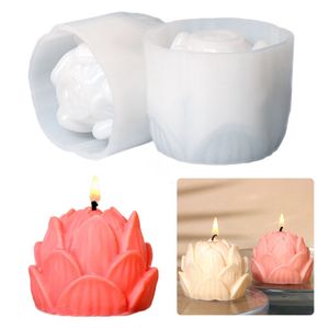 Silikonform, Kerzenform Bubble Kerzen Kit, Aromatherapie Kerze Silikonform 3D Lotus Blume Form Bastel Ornamente, DIY Duftkerze, Seife