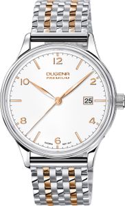 Dugena Herren-Armbanduhr Minor, Quarz, Edelstahlgehäuse, Saphirglas, Edelstahlarmband