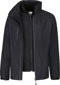Regatta Honestly Made TRA154 | Herren Jacke, Honestly Made Recycled 3in1 Jacket,wasserdicht - Farbe: Black/Black - Größe: S