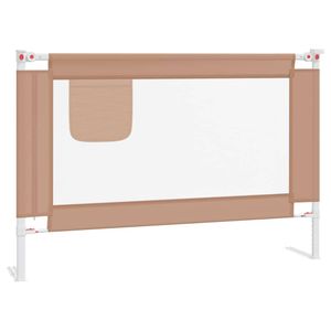 vidaXL Kleinkind-Bettschutzgitter Taupe 100x25 cm Stoff