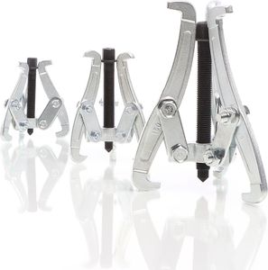 Ściągacz kłowy Wiltec 75 / 100 / 150 mm, 3x profesjonalny zestaw do ściągania łożysk jako wypychacz wewnętrzny i zewnętrzny, do łożysk, kół zębatych, kół pasowych