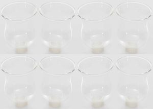 8x Teelichtaufsatz klar 8 cm Glasaufsatz für Kerzenleuchter Kerzenständer Glas Adventskranz Teelicht