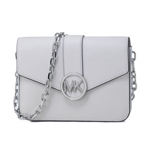 Damen Handtasche Michael Kors 35T2SNML2L-OPTIC-WHITE Weiß (23 x 5 x 17 cm)